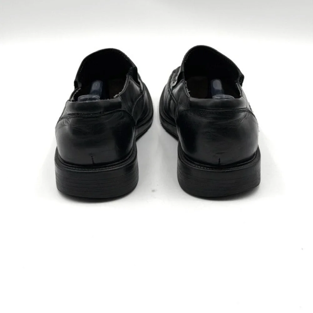 Dockers Mens Black Leather Square Toe Slip‎ On Loafers Dress Shoes Size 10M